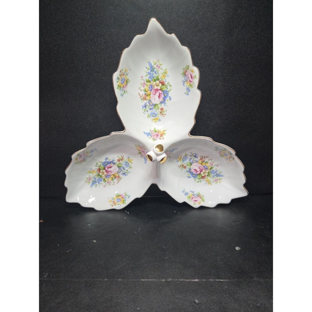 Godinger Antique Reflections 3-Part Serving Dish, Silver Tone Divided Tray‎